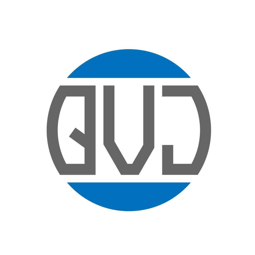 design de logotipo de carta qvj em fundo branco. qvj iniciais criativas circundam o conceito de logotipo. design de letras qvj. vetor