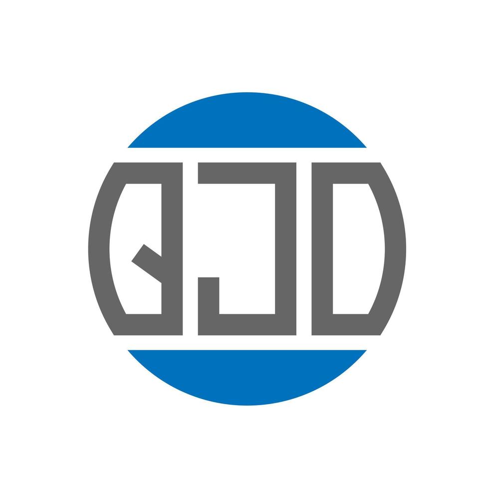 design do logotipo da letra qjo em fundo branco. qjo iniciais criativas circundam o conceito de logotipo. design de letras qjo. vetor