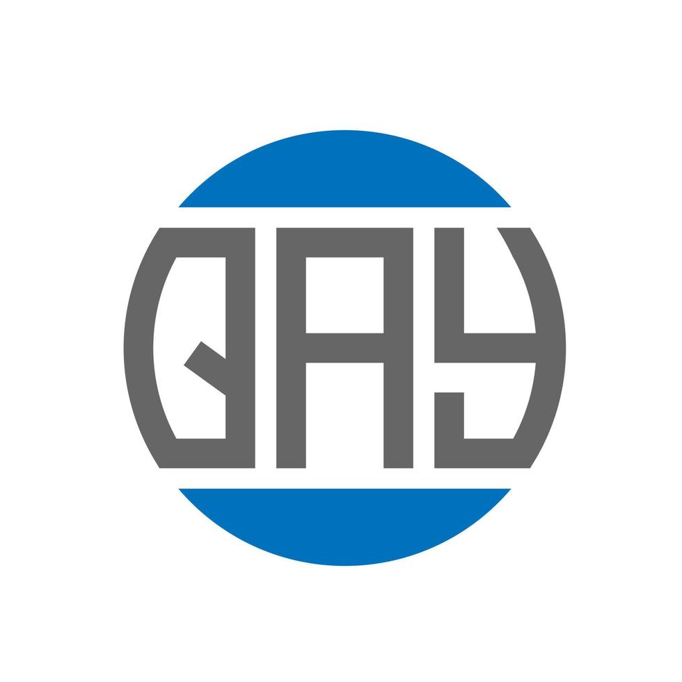 design de logotipo de carta qay em fundo branco. conceito de logotipo de círculo de iniciais criativas qay. design de letras qay. vetor