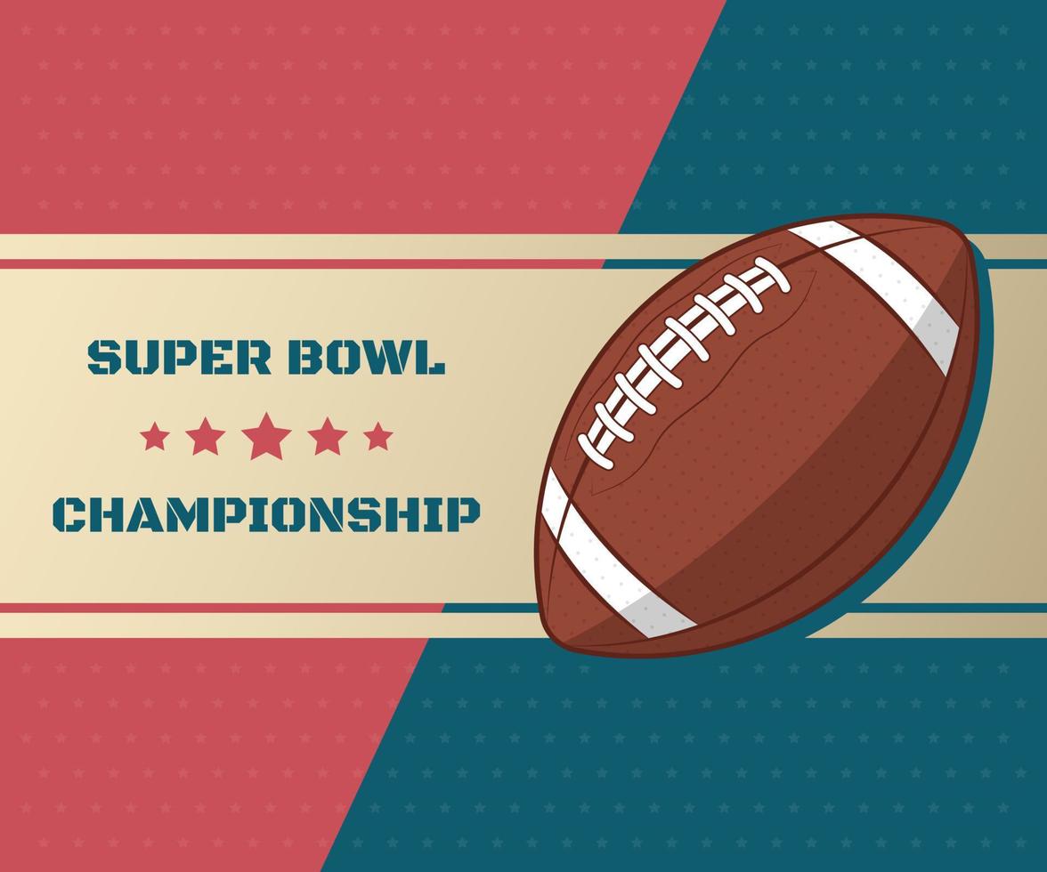 ilustração vetorial do super bowl um evento esportivo de futebol americano, em cores vintage. perfeito para banners, cartazes, modelos e muito mais. vetor