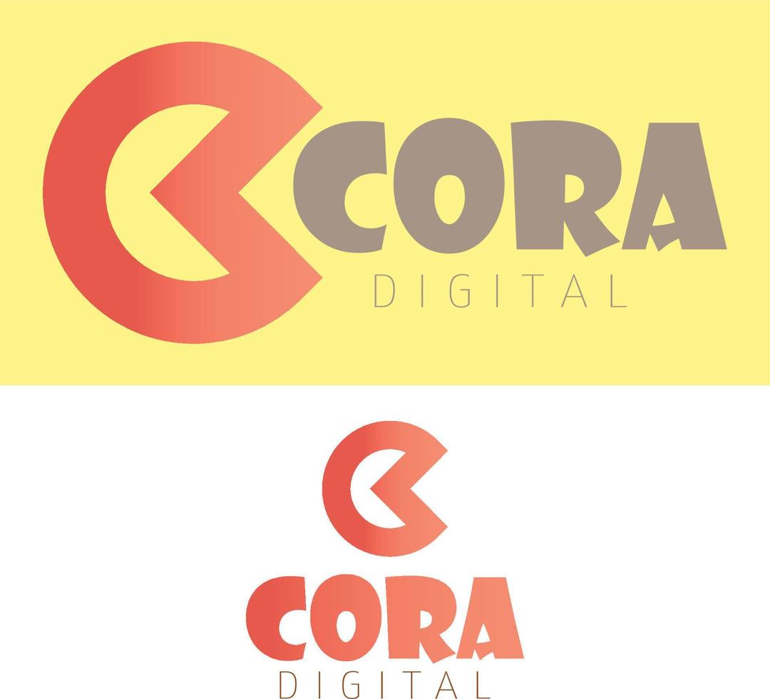 cora digital moderno e mínimo gradiente letra c logotipo, modelo de vetor de logotipo de monograma inicial simples c.