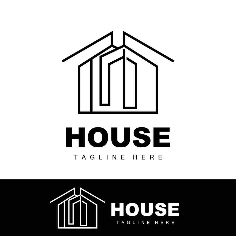 logotipo da casa, vetor de construção simples, projeto de construção, habitação, imóveis, aluguel de imóveis