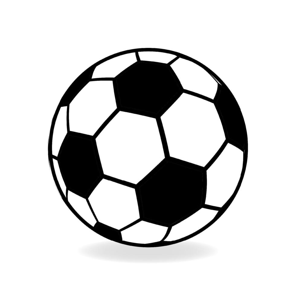 ícone de bola de futebol isolado ilustração em vetor design plano.