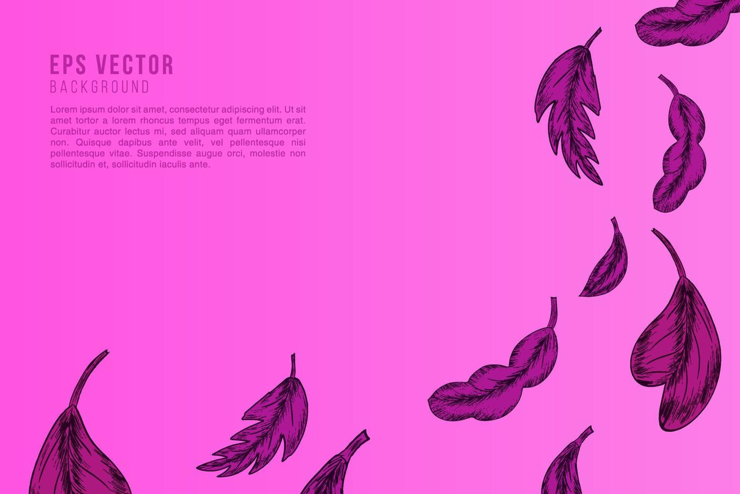 folhagem abstrata de outono fundo de blush ouro rosa com motivos botânicos vetor
