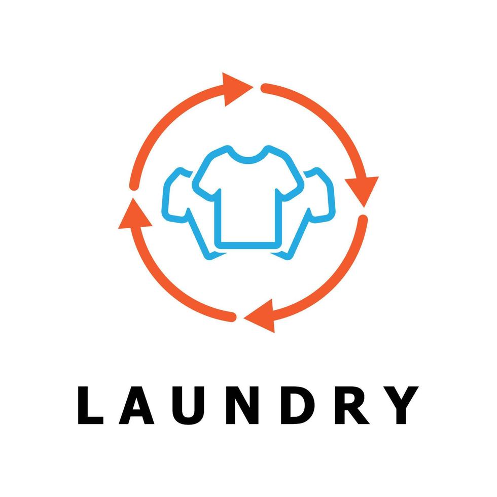 vetor de logotipo de lavanderia com modelo de slogan