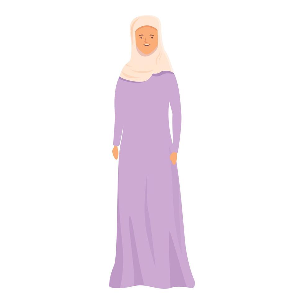 vetor de desenhos animados de ícone de cultura de roupa. moda muçulmana