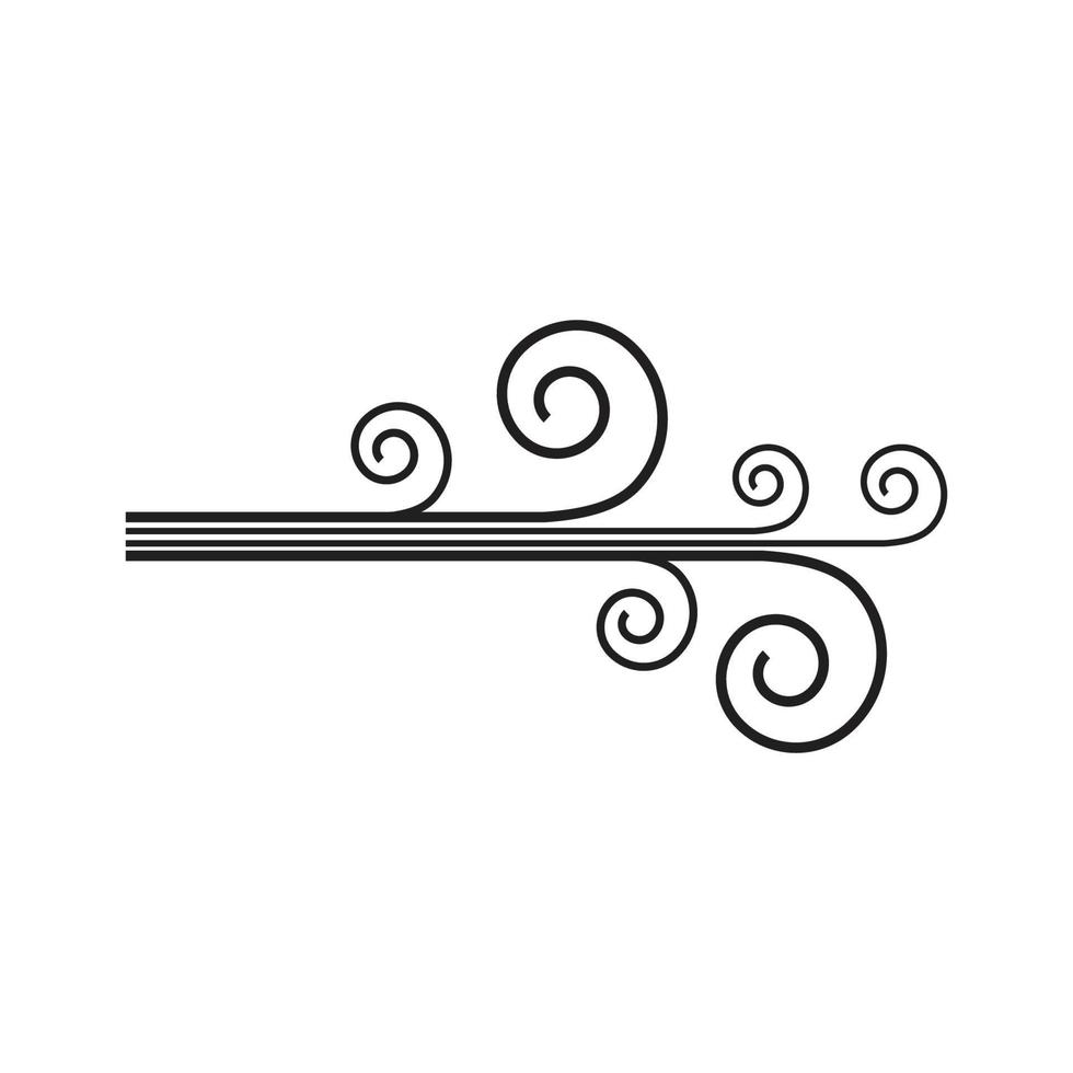 design de modelo de vetor de logotipo isolado de ícone de vento