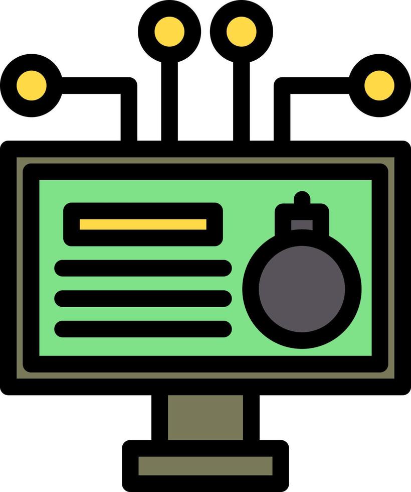 design de ícone de vetor de bomba cibernética