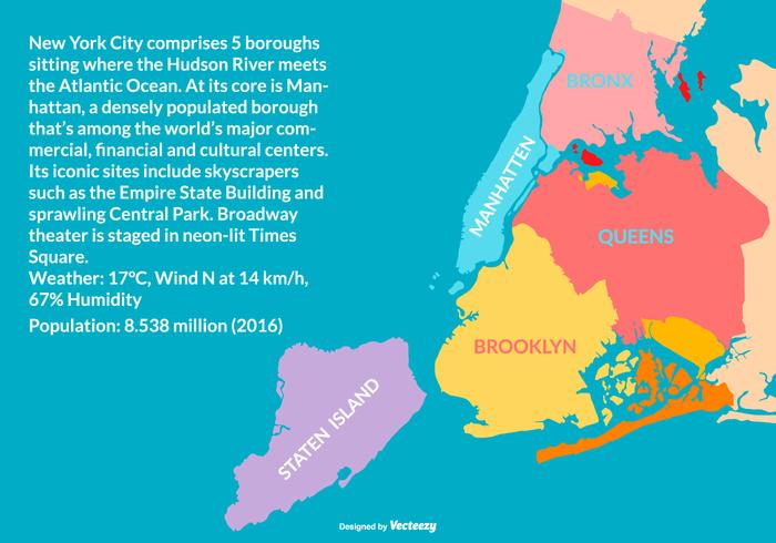 Ilustração do mapa de Nova York vetor