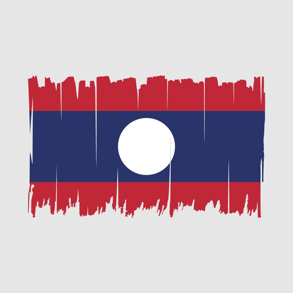 ilustração vetorial de pincel de bandeira do laos vetor