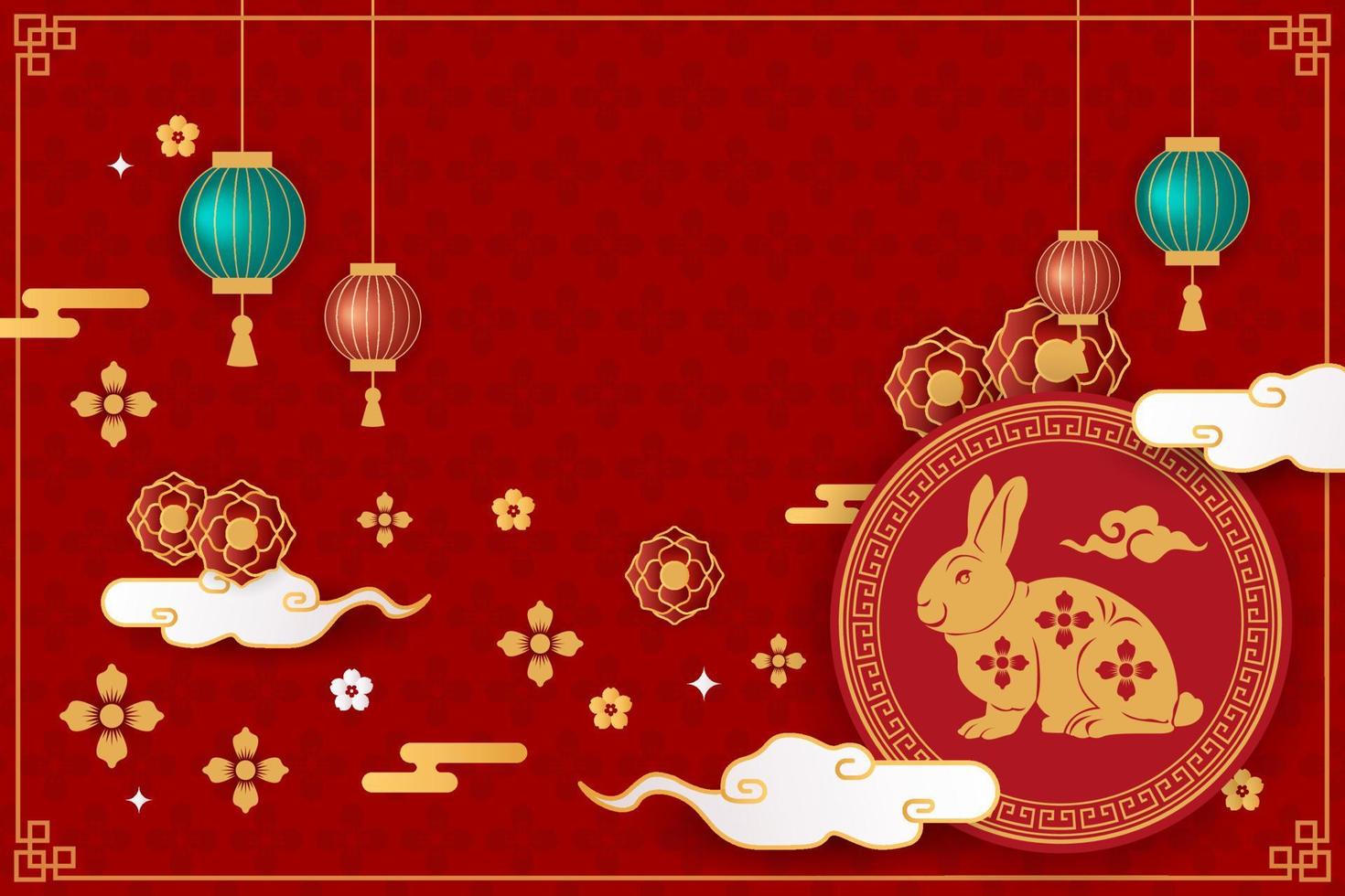 fundo vermelho escuro do ano novo chinês vetor