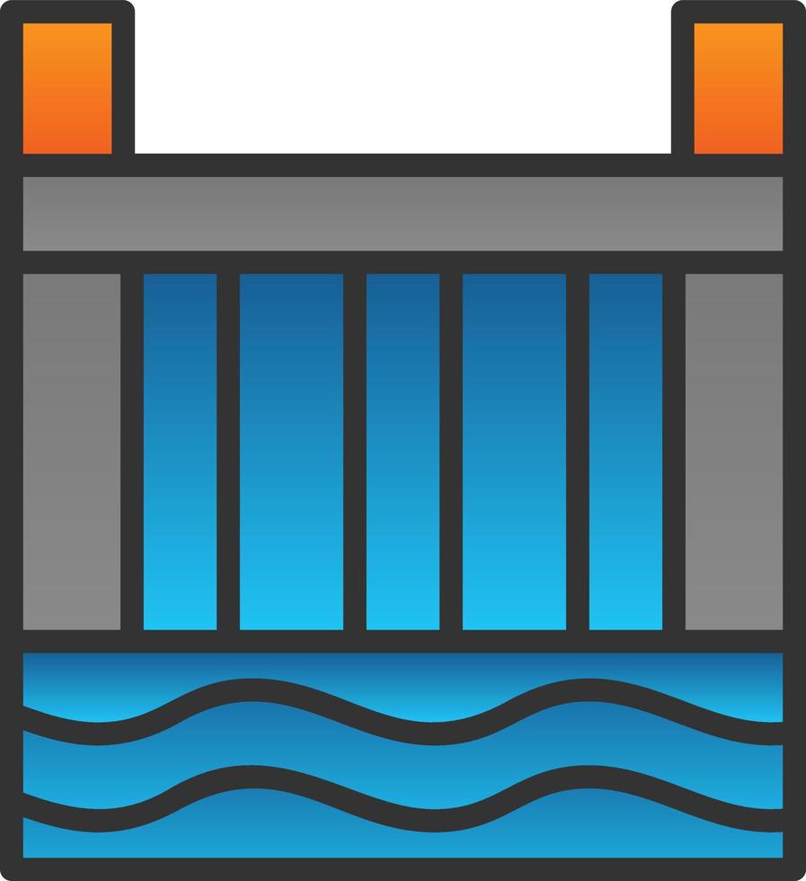 projeto de ícone de vetor de usina hidrelétrica