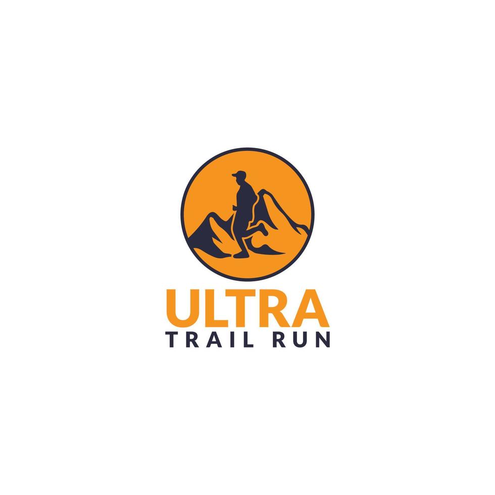 vetor de logotipo ultra trail run