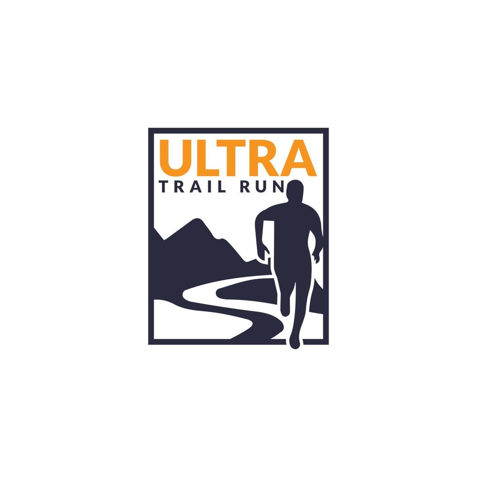 vetor de logotipo ultra trail run