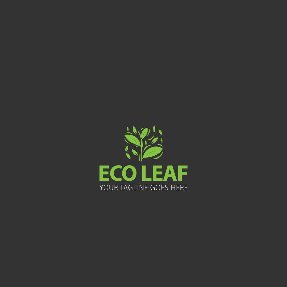 vetor de logotipo de folha ecológica