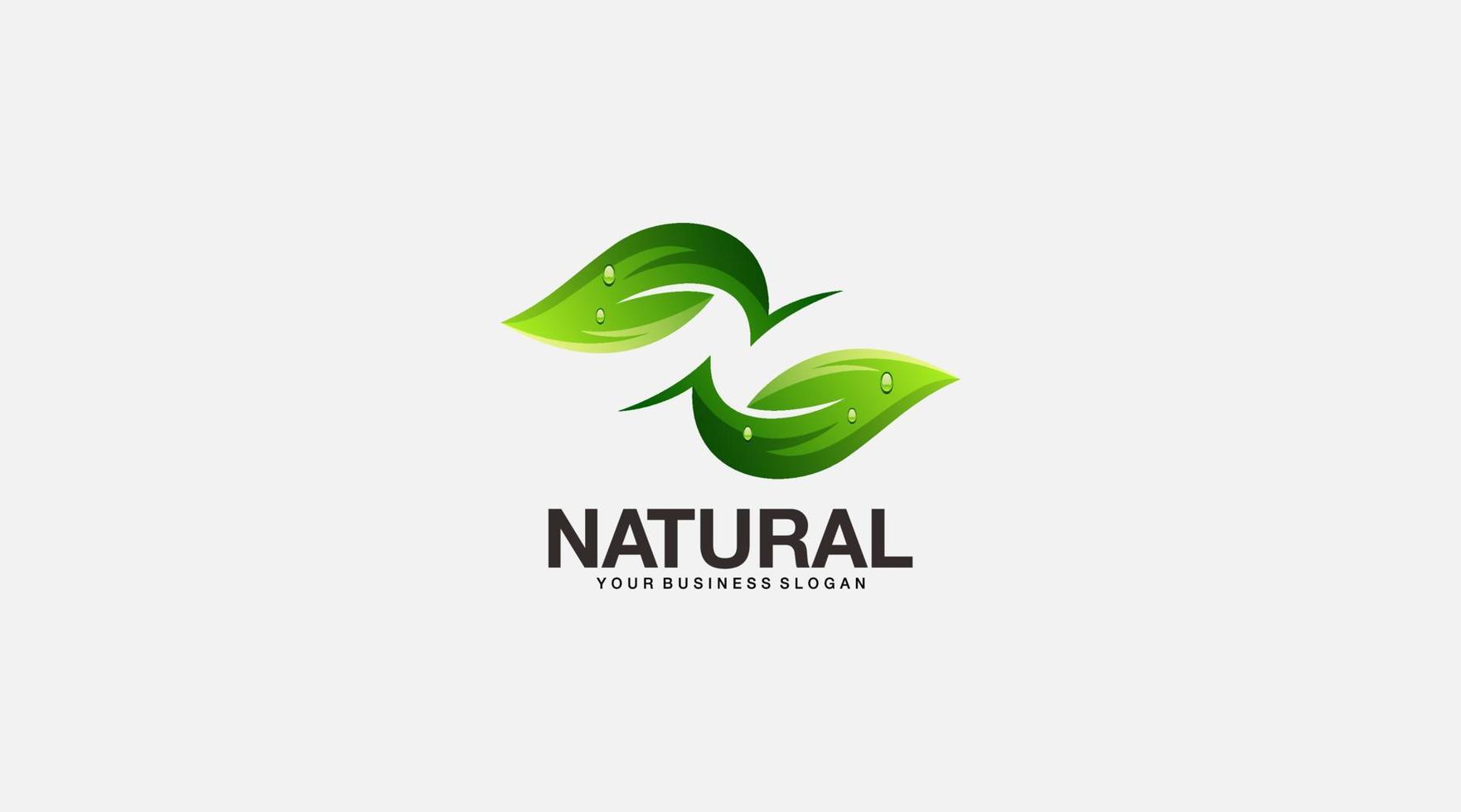 ícone de modelo de design de logotipo de vetor natural