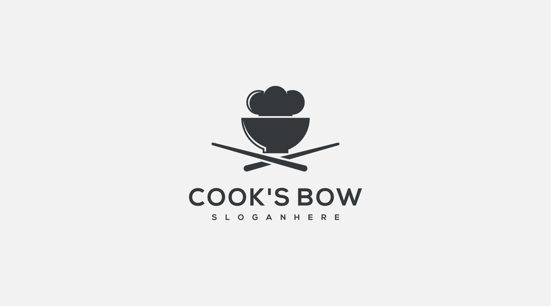 gradiente de logotipo de design de ícone de arco de cozinheiros vetor