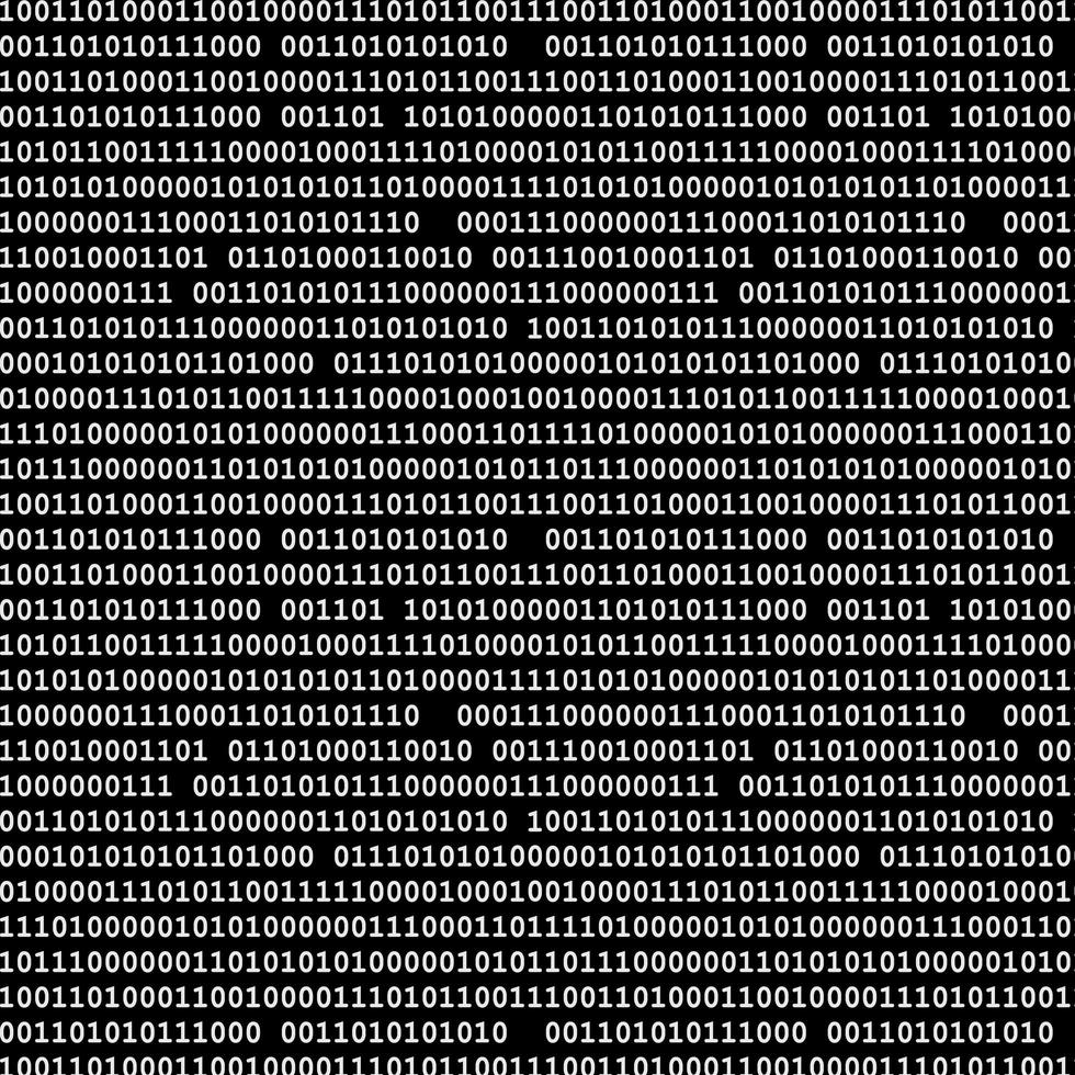 padrão sem emenda de código binário de computador vetor