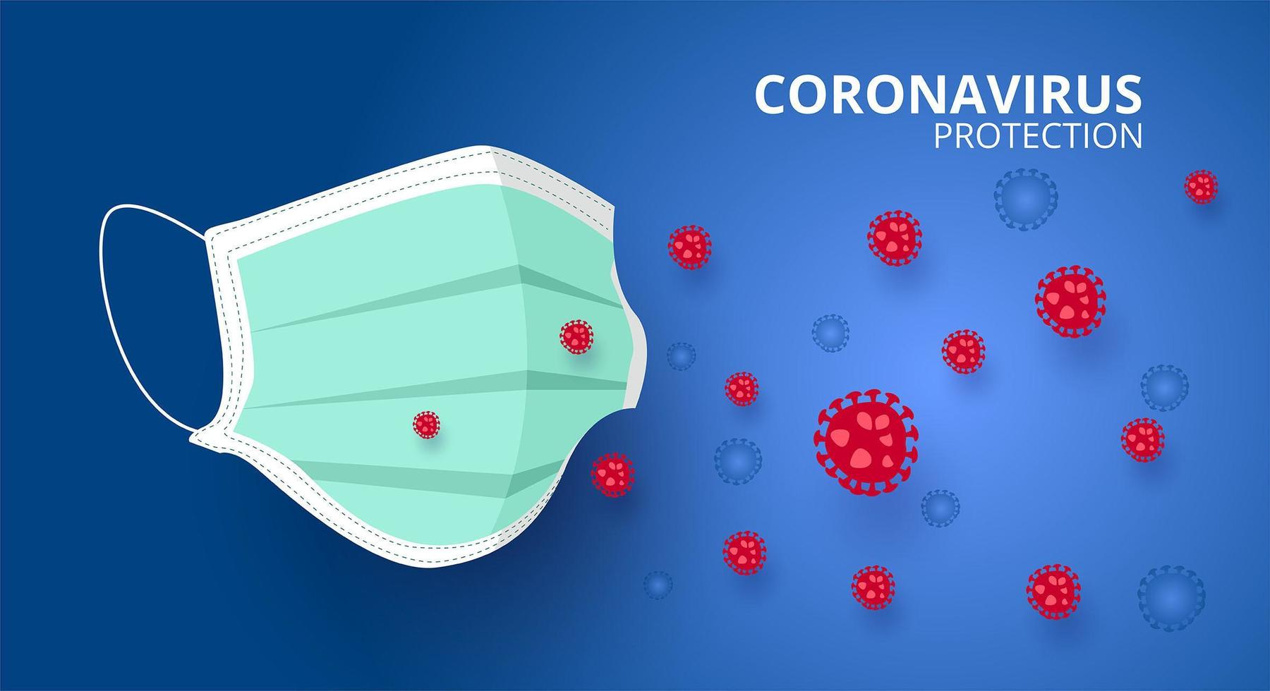 máscara médica, covid-19, proteção contra coronavírus. vetor