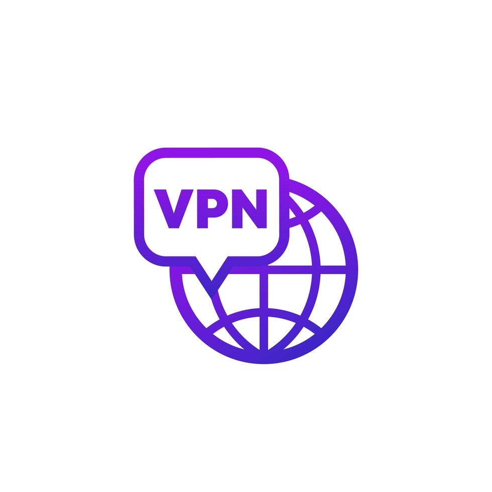 logotipo de vetor vpn em branco
