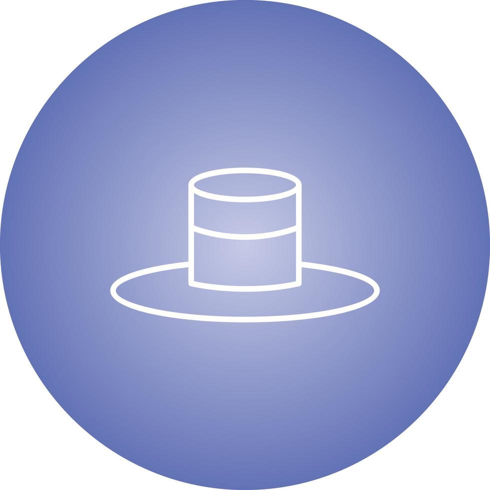 ícone de linha vetorial de chapéu exclusivo vetor