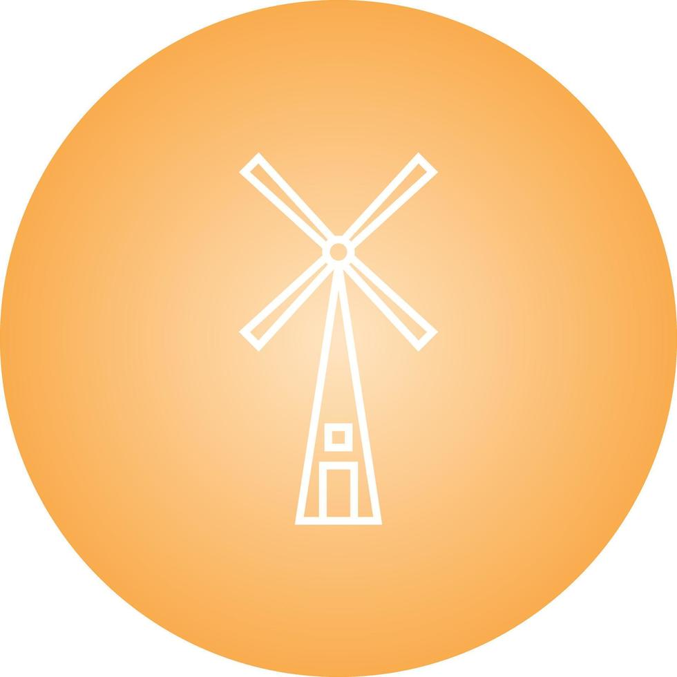 ícone de linha de vetor de moinho de vento exclusivo