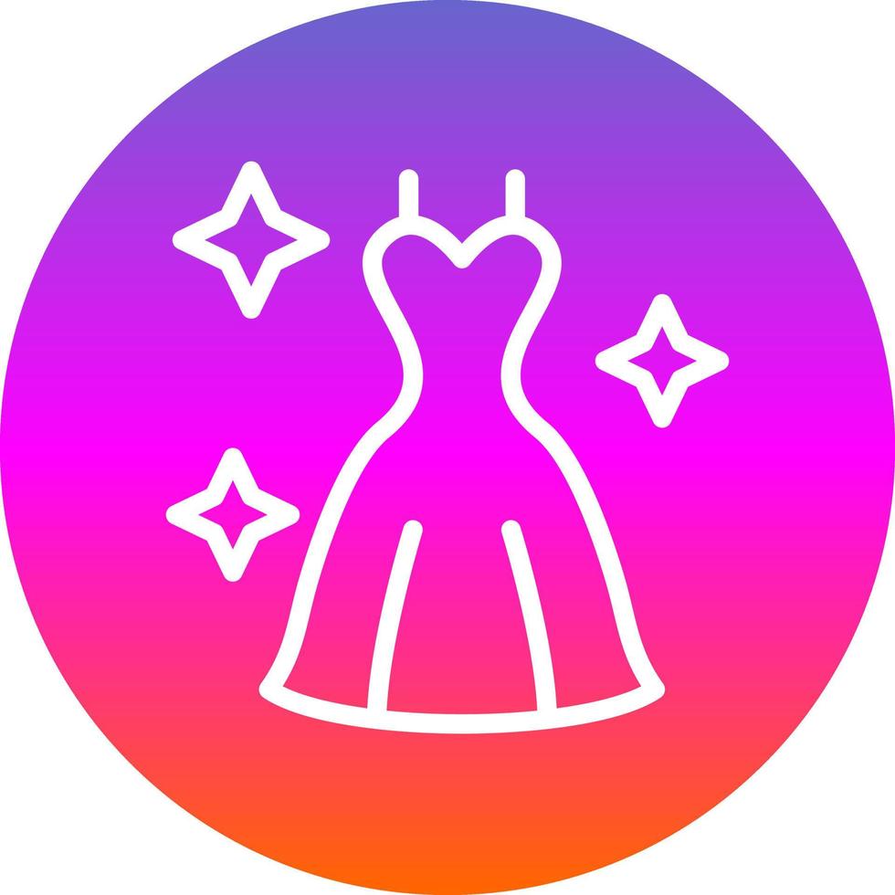 design de ícone de vetor de vestido de noiva