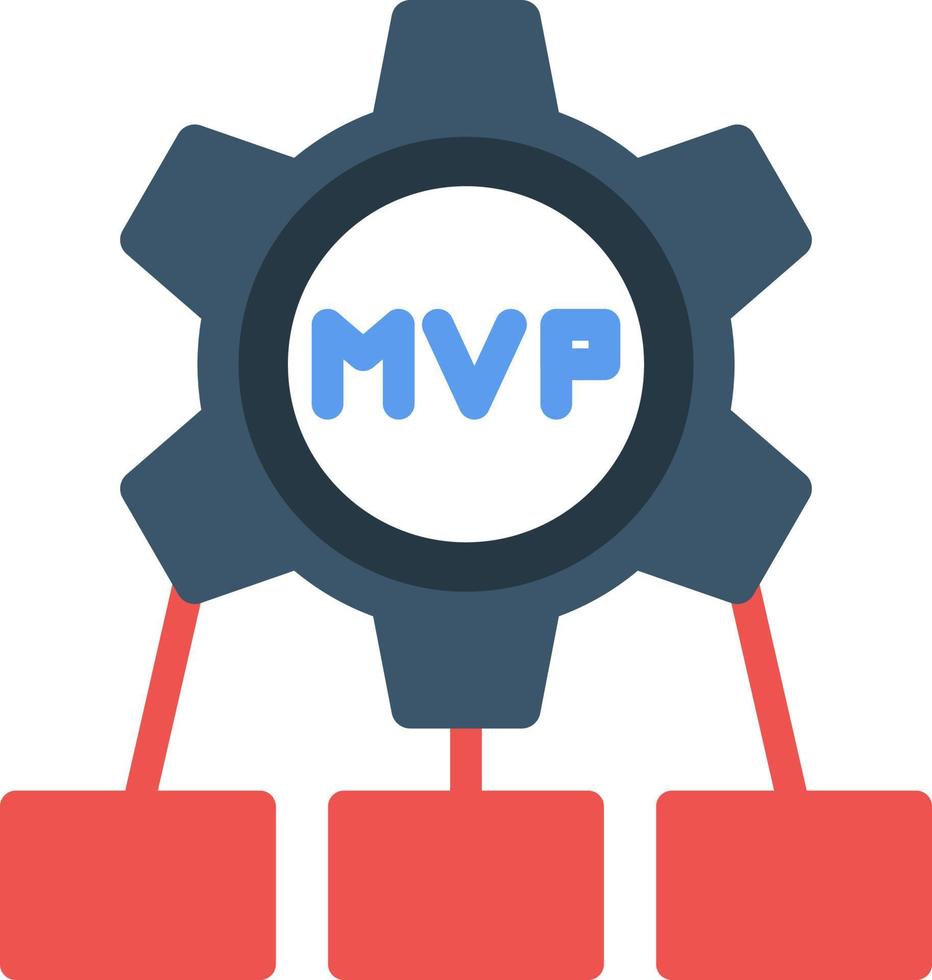 design de ícone vetorial mvp vetor