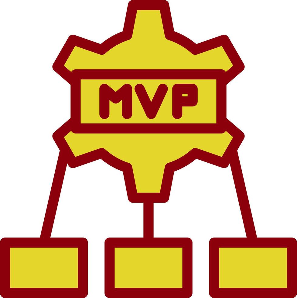 design de ícone vetorial mvp vetor