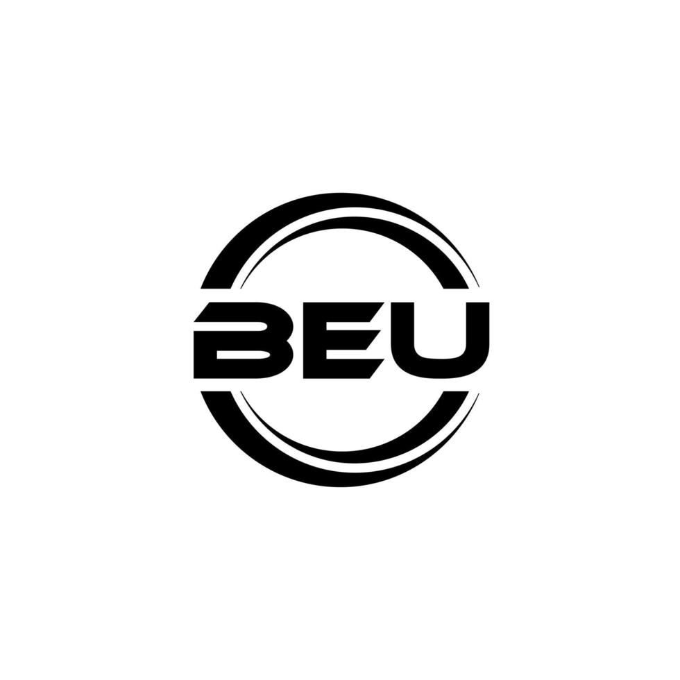 design de logotipo de carta beu na ilustração. logotipo vetorial, desenhos de caligrafia para logotipo, pôster, convite, etc. vetor