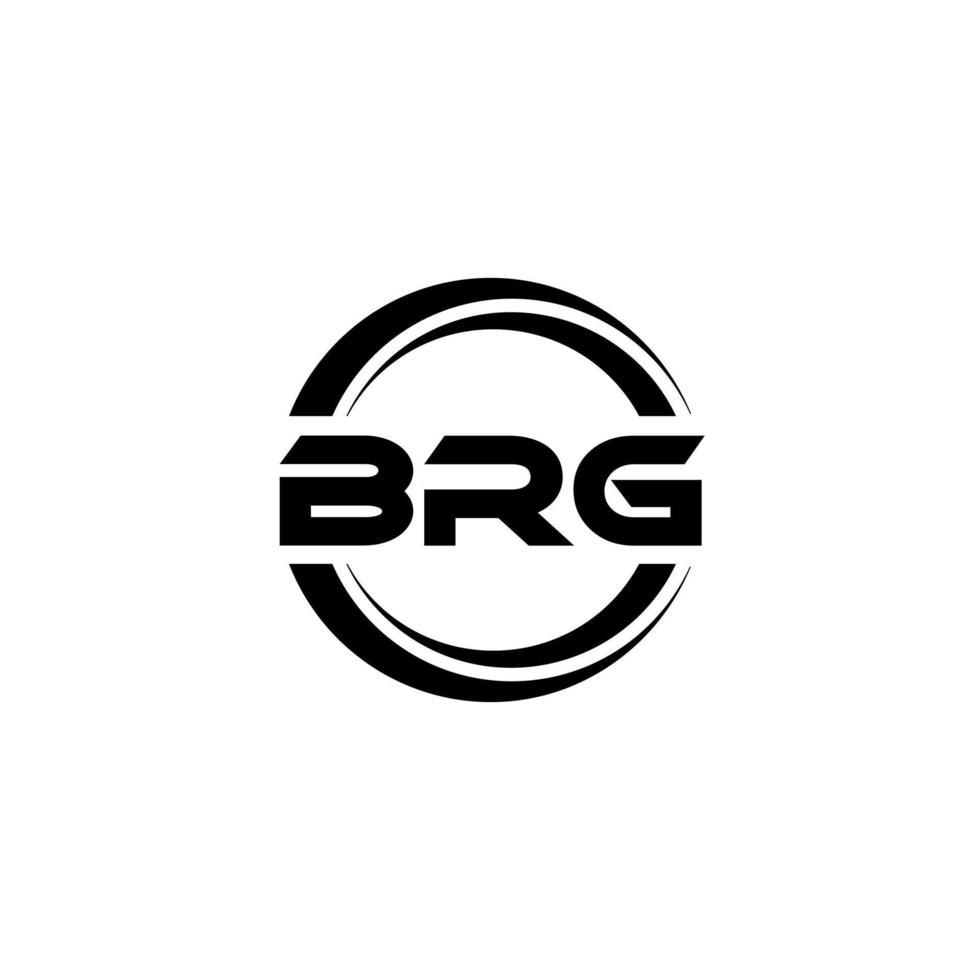 design de logotipo de carta brg na ilustração. logotipo vetorial, desenhos de caligrafia para logotipo, pôster, convite, etc. vetor