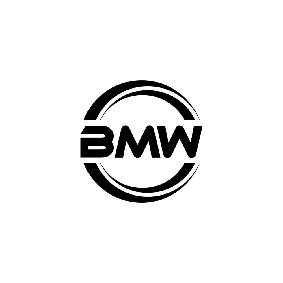 design de logotipo de letra bmw na ilustração. logotipo vetorial, desenhos de caligrafia para logotipo, pôster, convite, etc. vetor