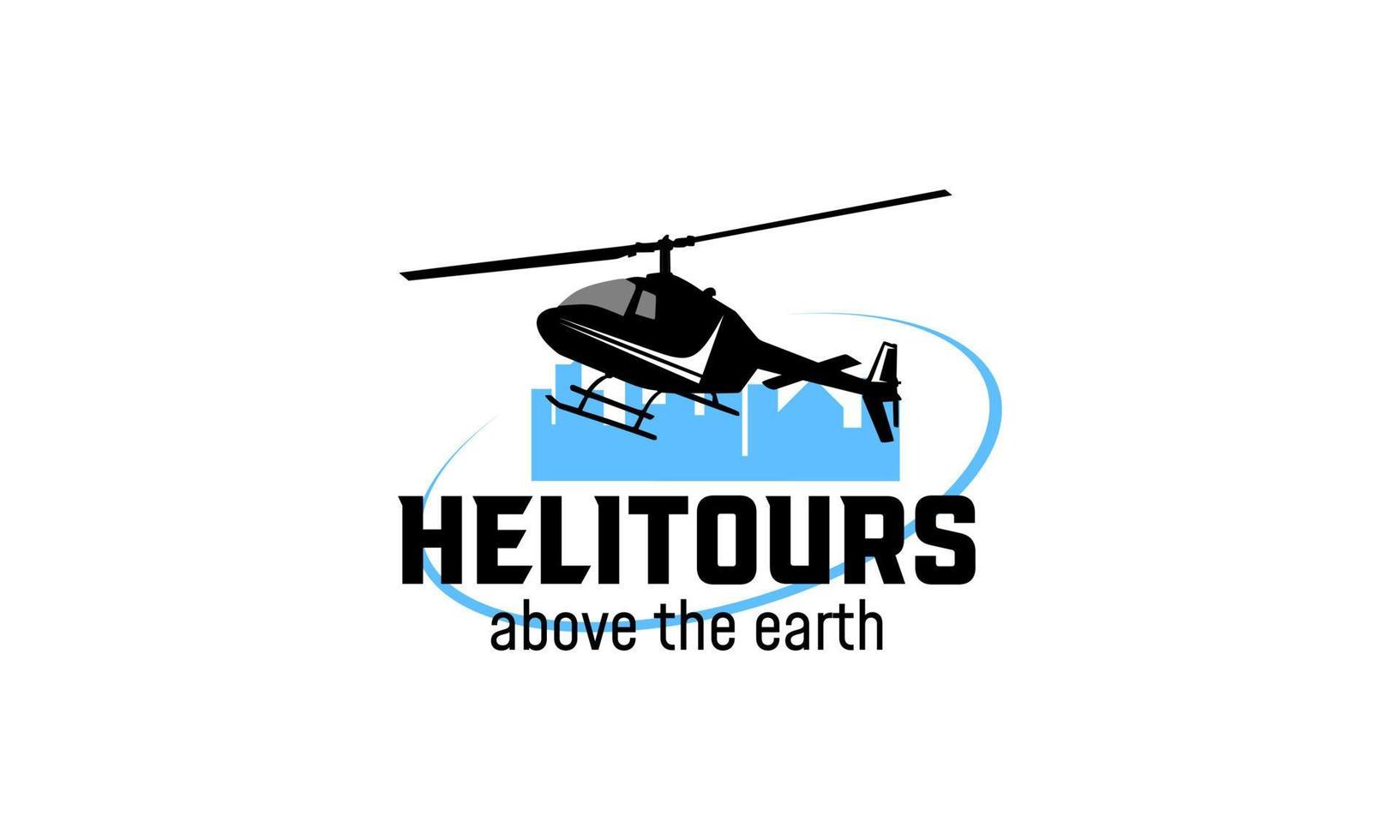 modelo de vetor de distintivo de design de logotipo de helicóptero,