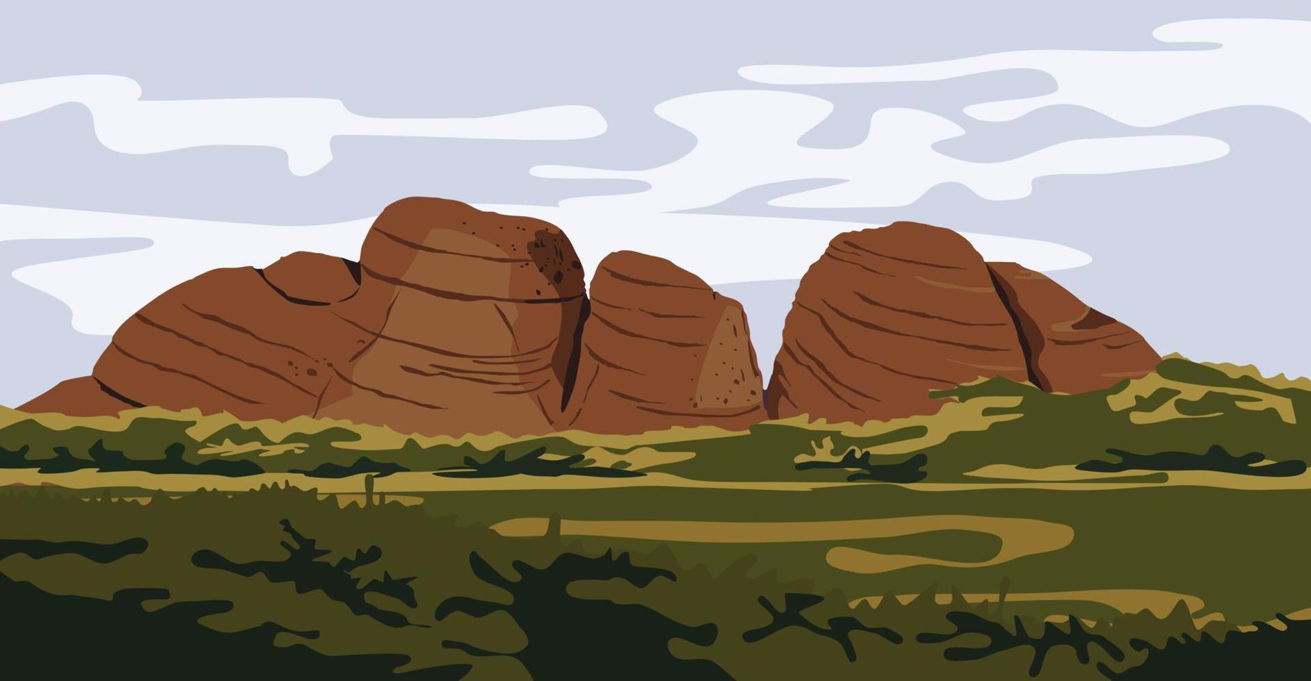 fundo de ilustração vetorial. ayers rock. vetor