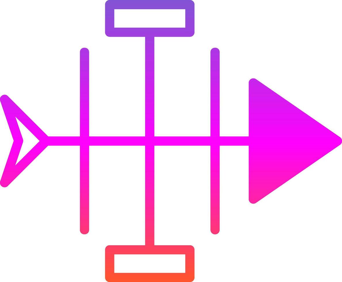 design de ícone de vetor de diagrama de espinha de peixe