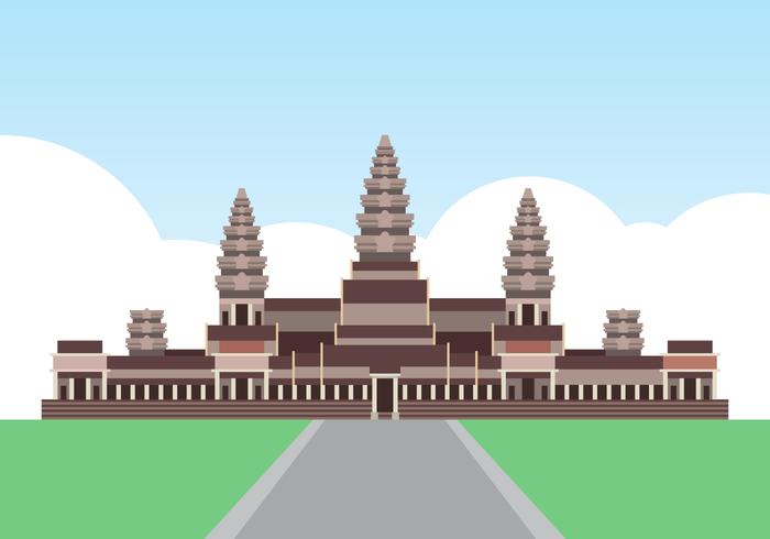 angkor wat cambodia marco ilustração vetor