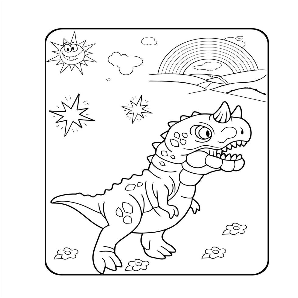 desenho de dinossauro adulto para colorir vetor