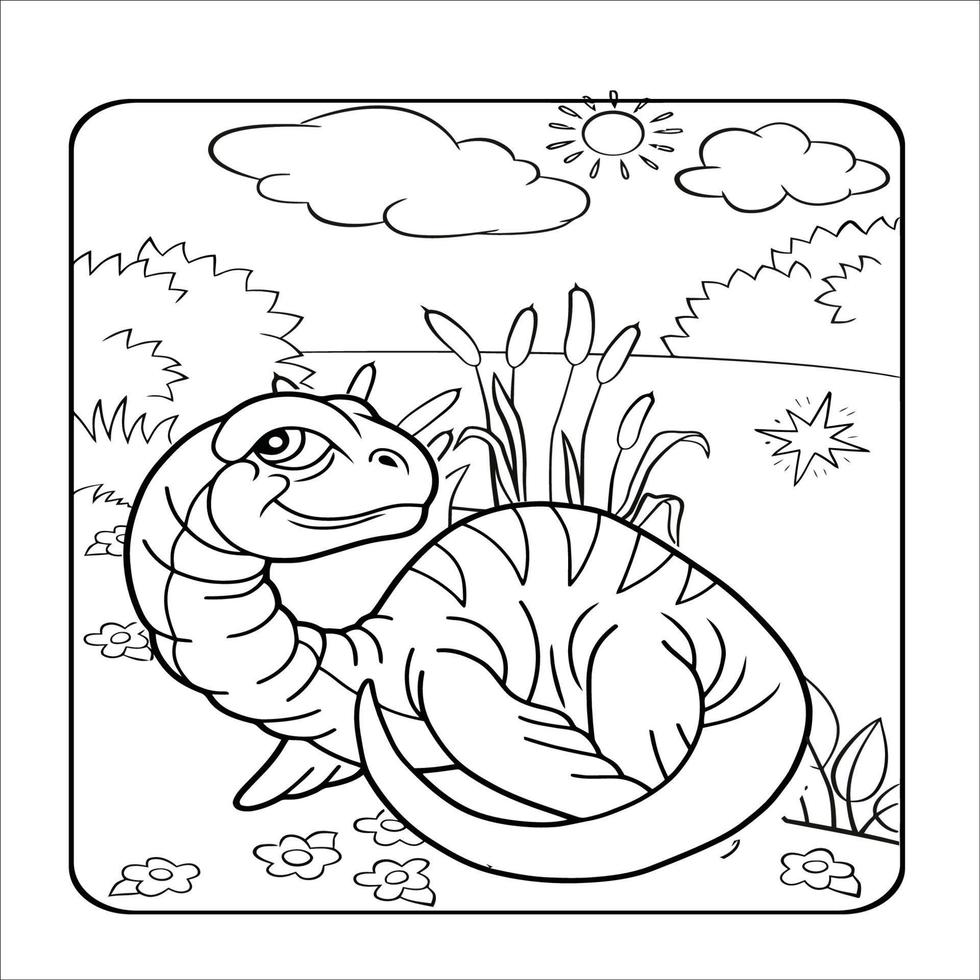 desenho de dinossauro adulto para colorir vetor