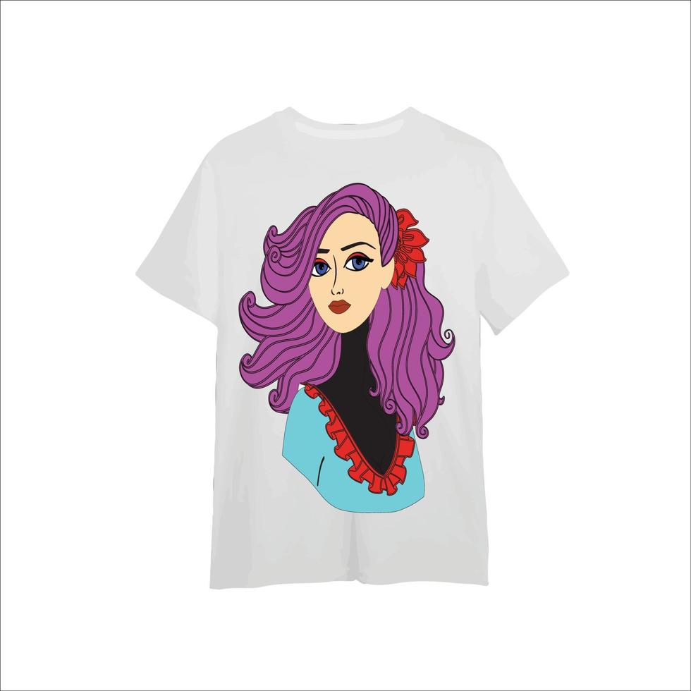 t-shirt ledis com t-shirt exclusivo logo.stylish meninas logo.fashionable. vetor