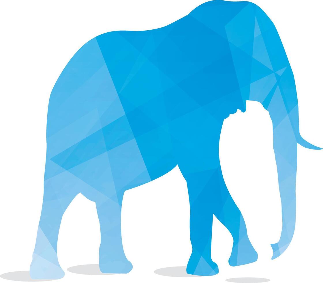 vetor de elefante colorido, design de ilustração animal
