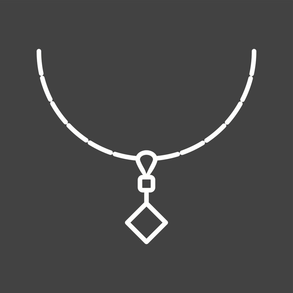 ícone de linha de vetor de colar exclusivo