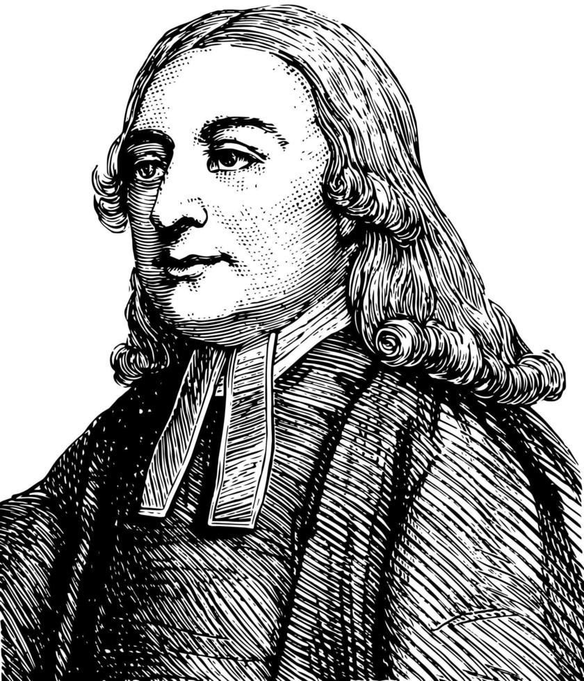 John Wesley, ilustração vintage vetor