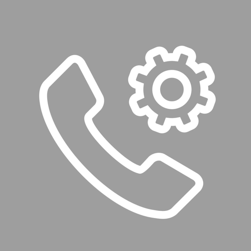 ícone de plano de fundo da cor da linha telefônica das configurações vetor