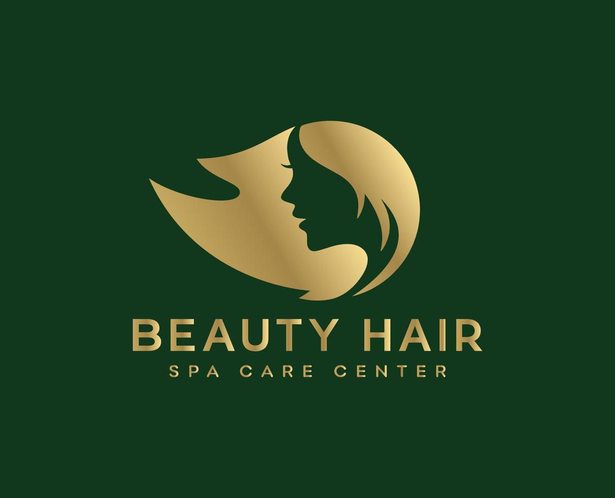 modelos de vetor de logotipo de centro de cuidados de spa de cabelo de beleza