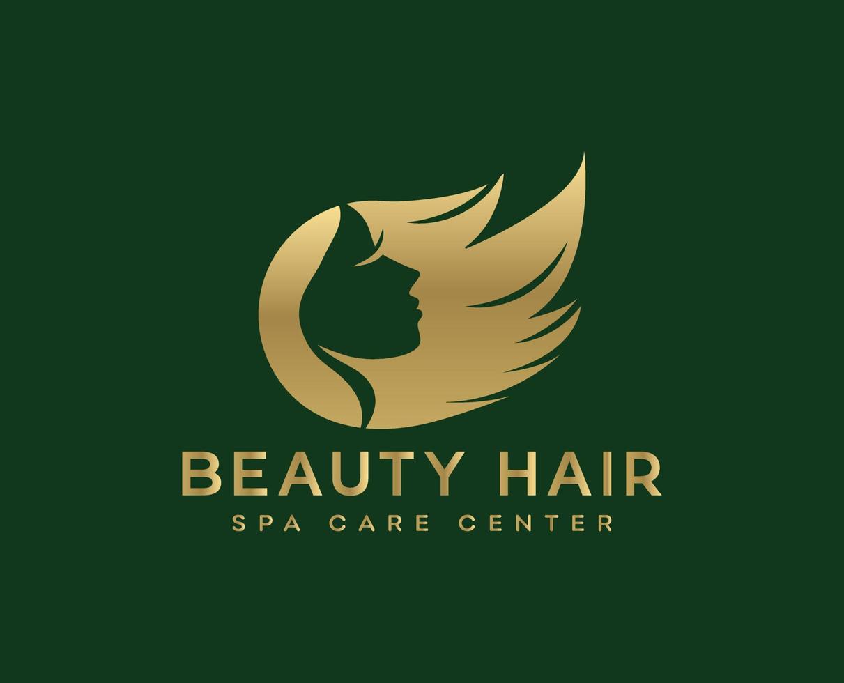 modelos de vetor de logotipo de centro de cuidados de spa de cabelo de beleza