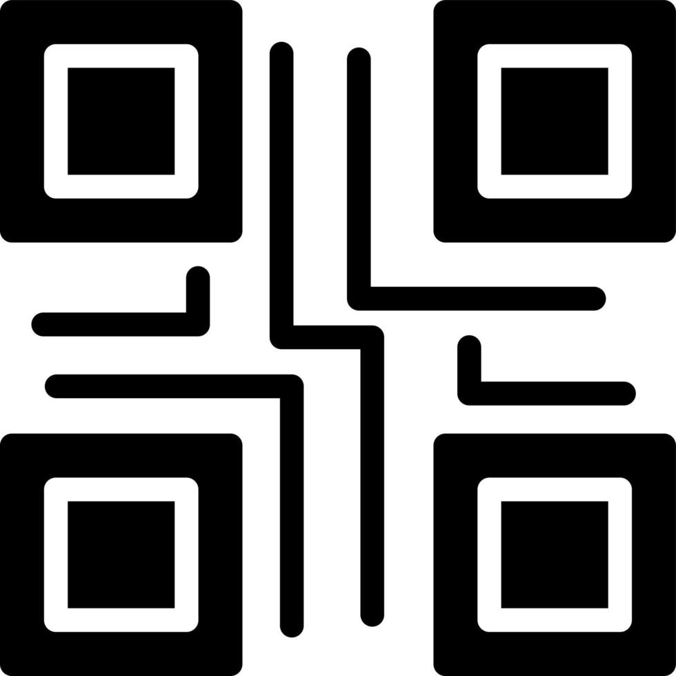 design de ícone vetorial de código qr vetor