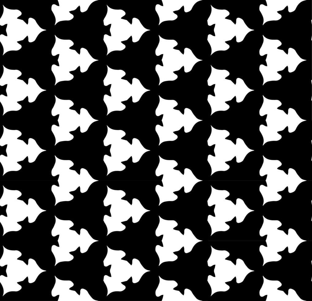 padrão abstrato sem costura preto e branco. fundo e pano de fundo. projeto ornamental em tons de cinza. ornamentos em mosaico. ilustração gráfica vetorial. vetor