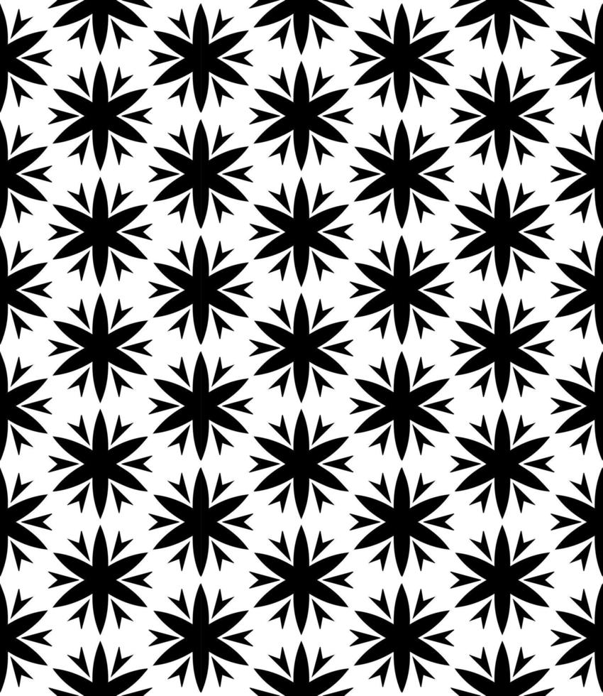 padrão abstrato sem emenda preto e branco. fundo e pano de fundo. design ornamental em tons de cinza. vetor