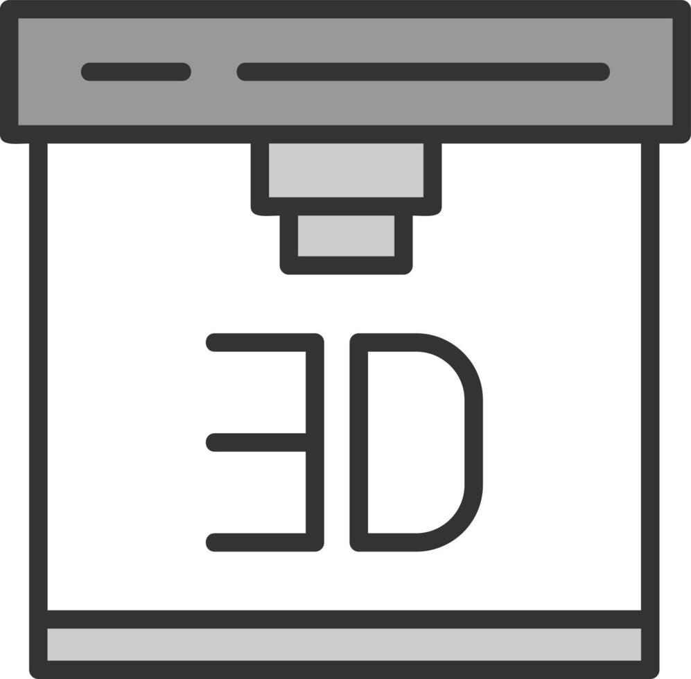 design de ícone de vetor de impressora 3D