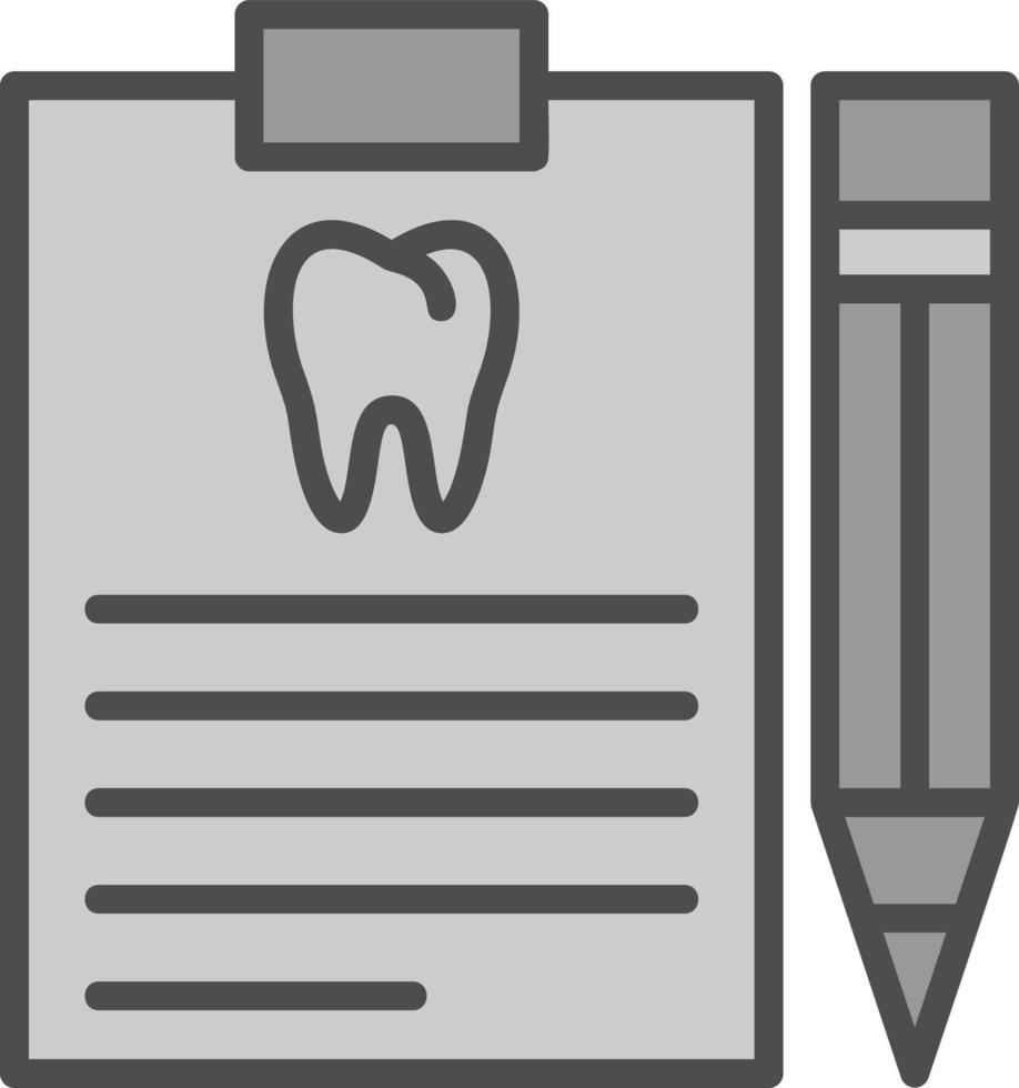 design de ícone de vetor de relatório odontológico